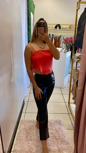 Satin Red Top