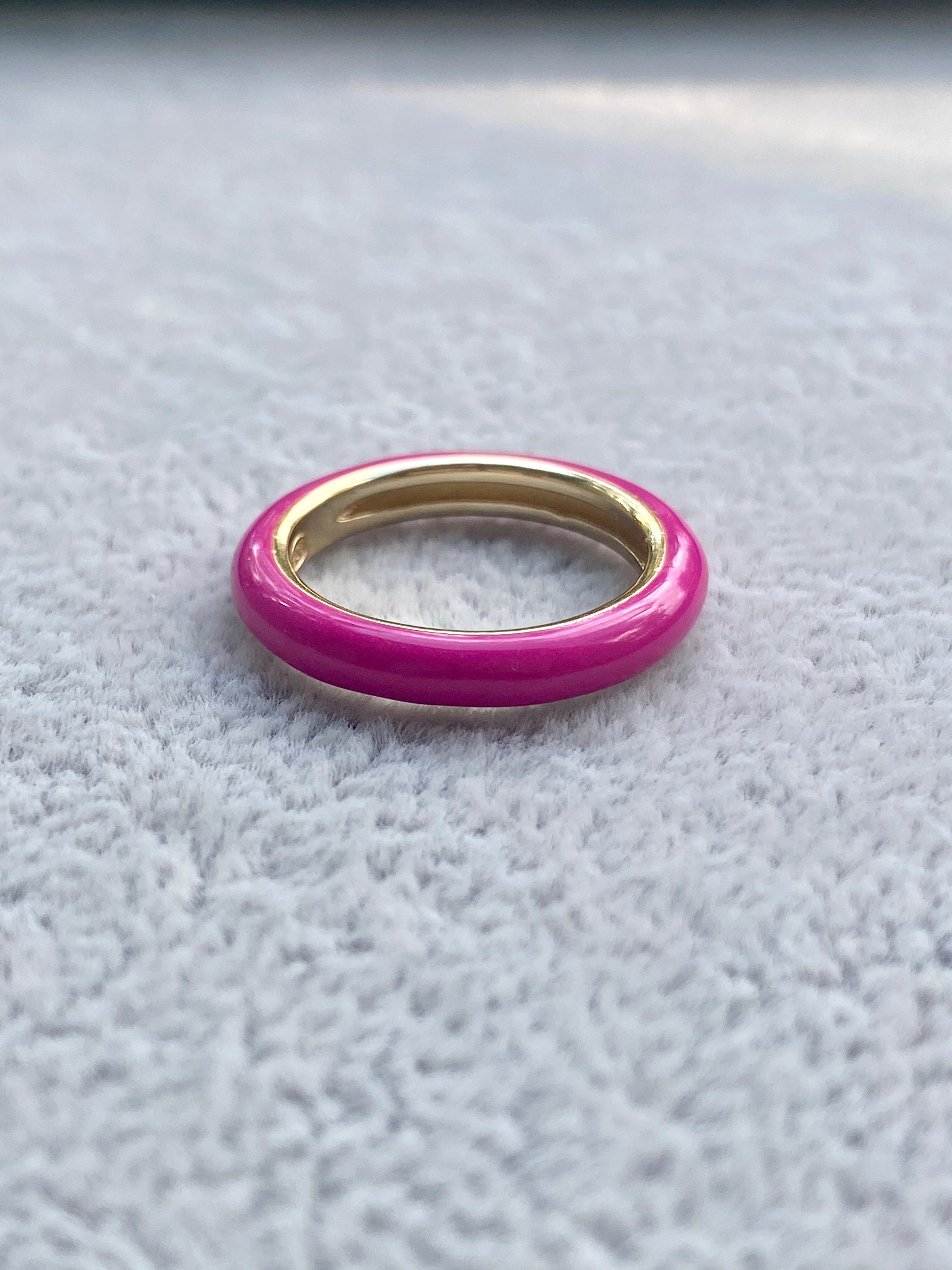 Fiery Pink Kauwela Ring